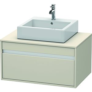 Duravit Ketho vanity unit KT669409191 80 x 55 cm, Taupe , for Wash Bowls middle, 2000 pull-out, wall-hung