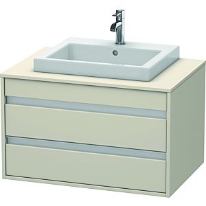 Ketho Duravit vasque KT675409191 80 x 55 cm, Taupe , pour lavabo encastré au milieu, 2 tiroirs