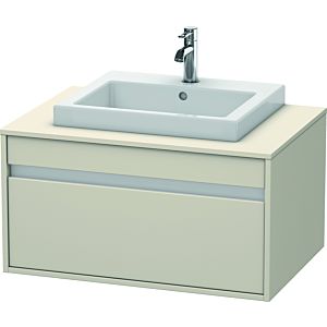 Duravit Ketho vanity unit KT679409191 80 x 55 cm, Taupe , for built-in washbasin in the middle, 2000 pull-out, wall-hung