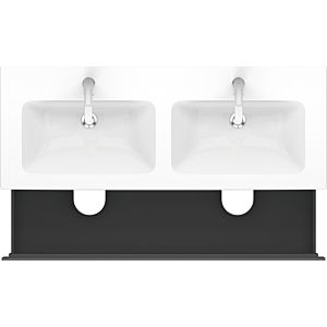 Meuble sous-vasque Duravit L-Cube LC625804949 Graphite Mat, 129x55x48,1cm, 2 tiroirs