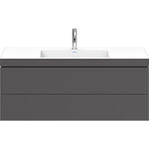 Duravit L-Cube vanity unit LC6929O4949 120 x 48 cm, 2000 tap hole, matt graphite, 2 drawers