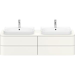 Duravit Happy D.2 Plus vanity unit HP4974B3636 160x55cm, for console, 4 drawers, for countertop basin, on both sides, white satin matt