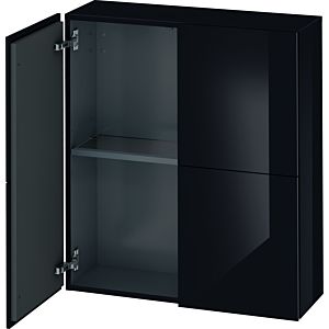 Duravit L-Cube armoire moyenne haute LC116704040 70x24,3x80cm, 2 portes, noir brillant