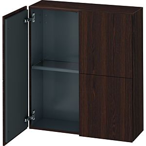 L-Cube Duravit tall cabinet LC116706969 70x24.3x80cm, 2 doors, brushed walnut