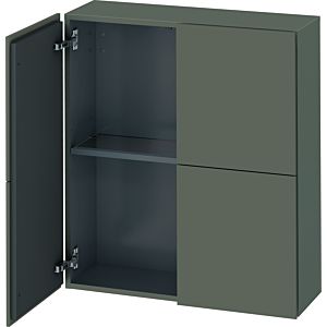 L-Cube Duravit tall cabinet LC116709090 70x24.3x80cm, 2 doors, flannel gray silk matt
