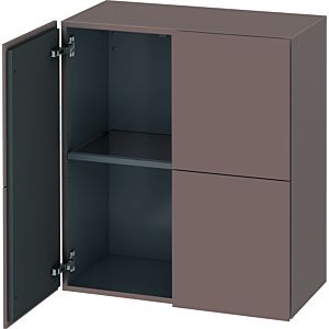 Duravit L-Cube Halbhochschrank LC117704343 Basalt Matt, 70 x 80 x 36,3 cm, 2 Türen