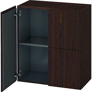 Duravit L-Cube medium tall cabinet LC117706969 70x36.3x80cm, 2 doors, brushed walnut