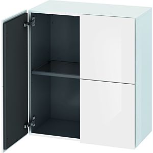 L-Cube Duravit haute LC117708585 70x36,3x80cm, 2 portes, blanc haute brillance