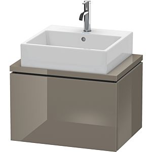 Duravit L-Cube vanity unit LC580008989 62 x 47.7 cm, flannel gray high gloss, for console, 2000 pull-out