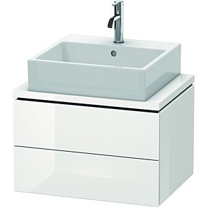 L-Cube Duravit vasque LC580502222 62 x 47,7 cm, blanc brillant, pour console, 2 tiroirs