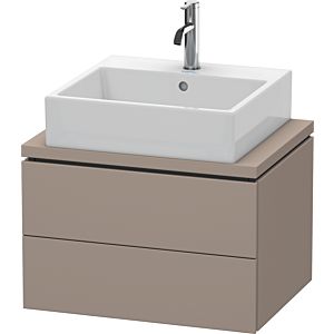L-Cube Duravit vasque LC580504343 62 x 47,7 cm, basalte mat, pour console, 2 tiroirs