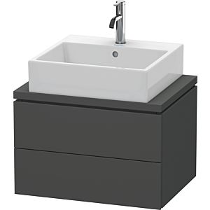 Duravit L-Cube Waschtisch-Unterschrank LC580504949 62 x 47,7 cm, graphit matt, für Konsole, 2 Schubkästen