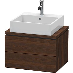 L-Cube Duravit vasque LC580506969 62 x 47,7 cm, noyer brossé, pour console, 2 tiroirs
