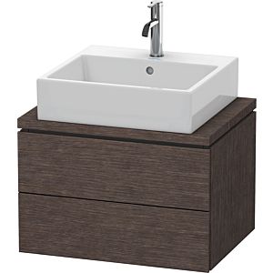 Duravit L-Cube vanity unit LC580507272 62 x 47.7 cm, brushed dark oak, for console, 2 drawers