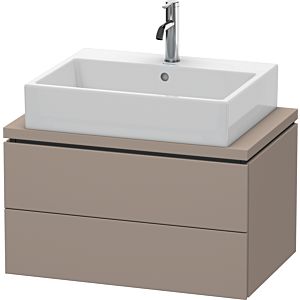 Duravit L-Cube Waschtisch-Unterschrank LC580604343 72 x 47,7 cm, basalt matt, für Konsole, 2 Schubkästen