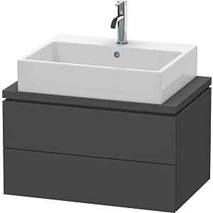 L-Cube Duravit vasque LC580604949 72 x 47,7 cm, graphite mat, pour console, 2 tiroirs