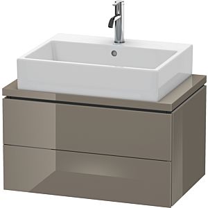 Duravit L-Cube vanity unit LC580608989 72 x 47.7 cm, flannel gray high gloss, for console, 2 drawers