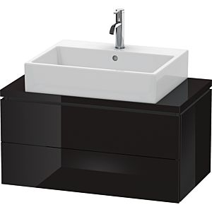 Duravit L-Cube vanity unit LC580704040 82 x 47.7 cm, black high gloss, for console, 2 drawers