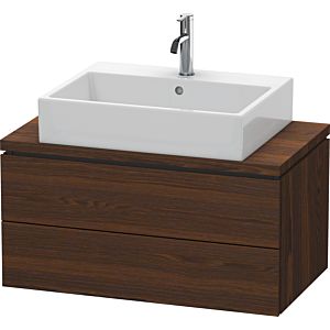 L-Cube Duravit vasque LC580706969 82 x 47,7 cm, noyer brossé, pour console, 2 tiroirs
