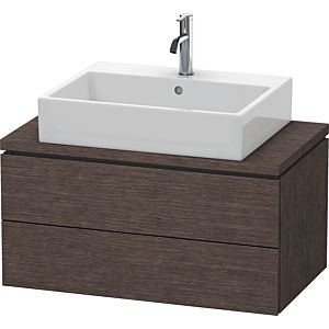 Duravit L-Cube vanity unit LC580707272 82 x 47.7 cm, brushed dark oak, for console, 2 drawers