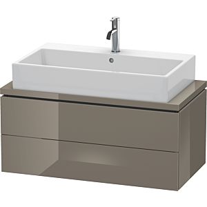 L-Cube Duravit vasque LC580808989 92 x 47,7 cm, gris flanelle brillant, pour console, 2 tiroirs