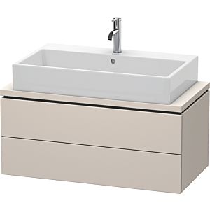Duravit L-Cube vanity unit LC580809191 92 x 47.7 cm, matt taupe, for console, 2 drawers