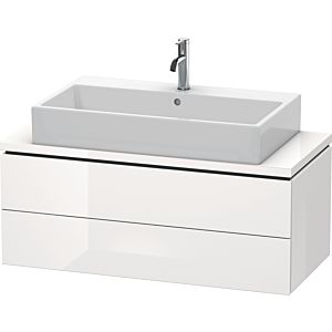 L-Cube Duravit vasque LC580902222 102 x 47,7 cm, blanc brillant, pour console, 2 tiroirs
