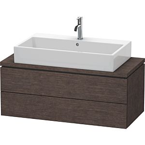 Duravit L-Cube vanity unit LC580907272 102 x 47.7 cm, brushed dark oak, for console, 2 drawers