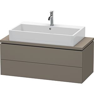 Duravit L-Cube vanity unit LC580909090 102 x 47.7 cm, flannel gray silk matt, for console, 2 drawers