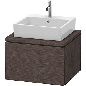 L-Cube Duravit vasque LC581007272 62 x 54,7 cm, chêne foncé brossé, pour console, 1 coulissant