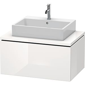 L-Cube Duravit vasque LC581202222 82 x 54,7 cm, blanc brillant, pour console, 1 coulissant