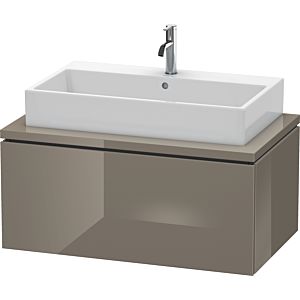 Duravit L-Cube vanity unit LC581308989 92 x 54.7 cm, flannel gray high gloss, for console, 1 pull-out