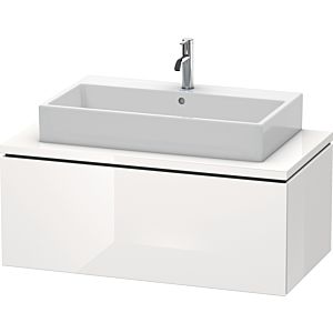 L-Cube Duravit vasque LC581402222 102 x 54,7 cm, blanc brillant, pour console, 1 coulissant