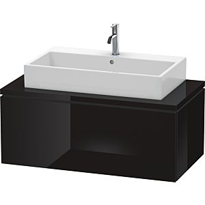L-Cube Duravit vasque LC581404040 102 x 54,7 cm, noir brillant, pour console, 1 coulissant
