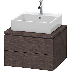 Duravit L-Cube vanity unit LC581507272 62 x 54.7 cm, brushed dark oak, for console, 2 drawers