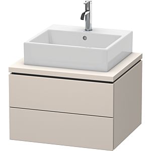 Duravit L-Cube Waschtisch-Unterschrank LC581509191 62 x 54,7 cm, taupe matt, für Konsole, 2 Schubkästen