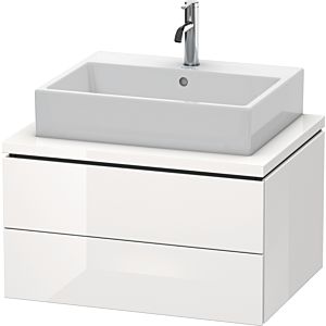 Duravit L-Cube Waschtisch-Unterschrank LC581602222 72 x 54,7 cm, weiß hochglanz, für Konsole, 2 Schubkästen