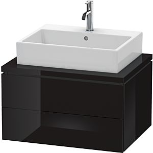 Duravit L-Cube vanity unit LC581604040 72 x 54.7 cm, black high gloss, for console, 2 drawers