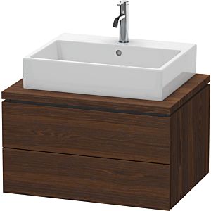 L-Cube Duravit vasque LC581606969 72 x 54,7 cm, noyer brossé, pour console, 2 tiroirs