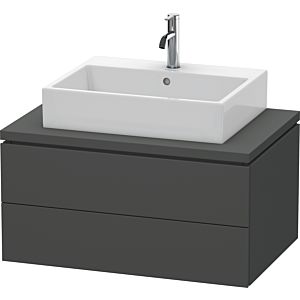 L-Cube Duravit vasque LC581704949 82 x 54,7 cm, graphite mat, pour console, 2 tiroirs