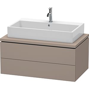 L-Cube Duravit vasque LC581804343 92 x 54,7 cm, basalte mat, pour console, 2 tiroirs