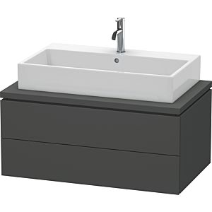 L-Cube Duravit vasque LC581804949 92 x 54,7 cm, graphite mat, pour console, 2 tiroirs