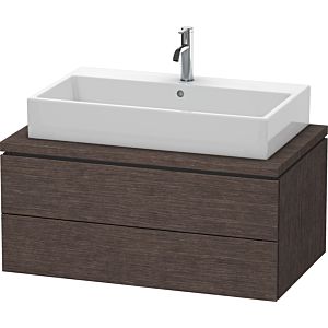 Duravit L-Cube vanity unit LC581807272 92 x 54.7 cm, brushed dark oak, for console, 2 drawers
