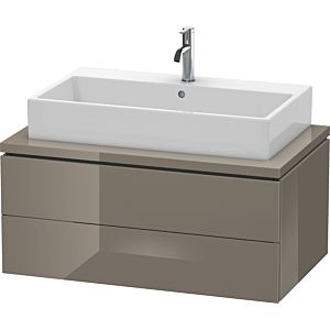 Duravit L-Cube Waschtisch-Unterschrank LC581808989 92 x 54,7 cm, flannel grey hochglanz, für Konsole, 2 Schubkästen