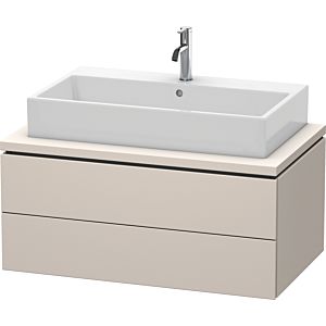 L-Cube Duravit vasque LC581809191 92 x 54,7 cm, taupe mat, pour console, 2 tiroirs