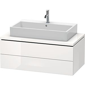 Duravit L-Cube Waschtisch-Unterschrank LC581902222 102 x 54,7 cm, weiß hochglanz, für Konsole, 2 Schubkästen