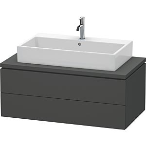 L-Cube Duravit vasque LC581904949 102 x 54,7 cm, graphite mat, pour console, 2 tiroirs