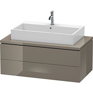Duravit L-Cube Waschtisch-Unterschrank LC581908989 102 x 54,7 cm, flannel grey hochglanz, für Konsole, 2 Schubkästen
