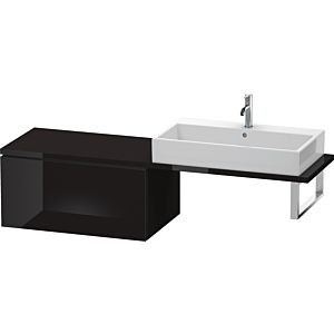Duravit L-Cube meuble bas LC583404040 82 x 54,7 cm, noir brillant, pour console, 2000 coulissant