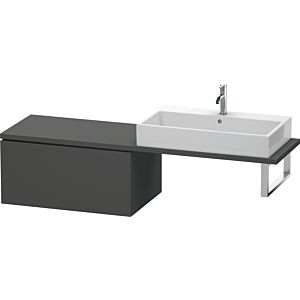Duravit L-Cube meuble bas LC583404949 82 x 54,7 cm, graphite mat, pour console, 2000 coulissant